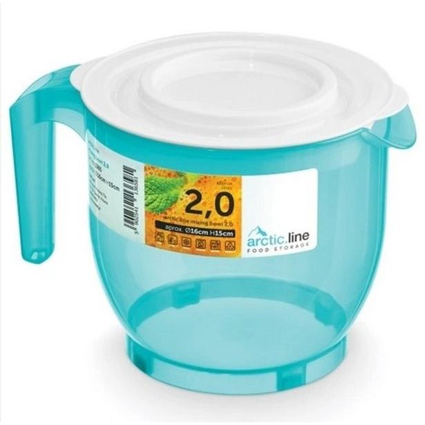 mísa 2,0l šlehací-1365 s výlevkou,víko,plast