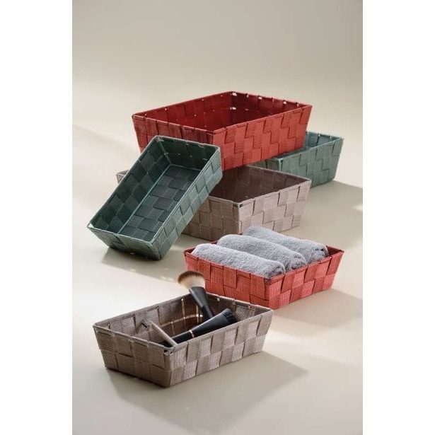 KELA Košík Alvaro 23x15 cm plast stříbrná šedá KL-24566