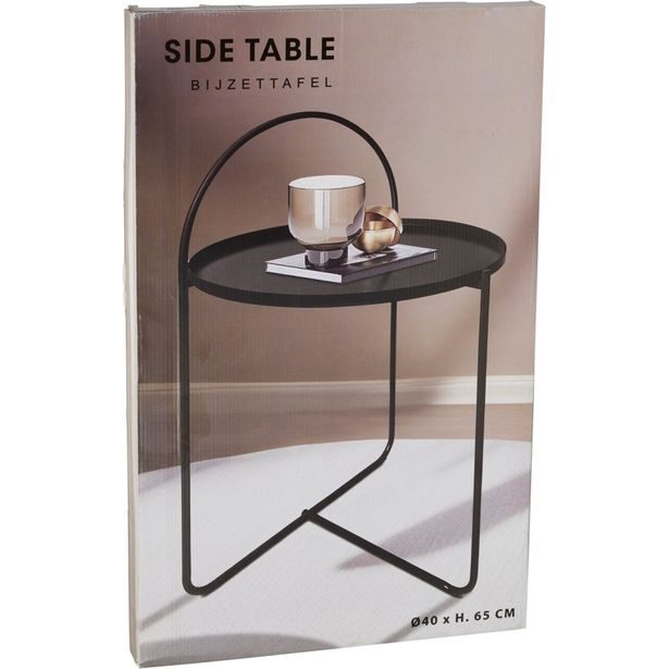 H & S COLLECTION Stolek odkládací kov 65 cm černá KO-DD1001550