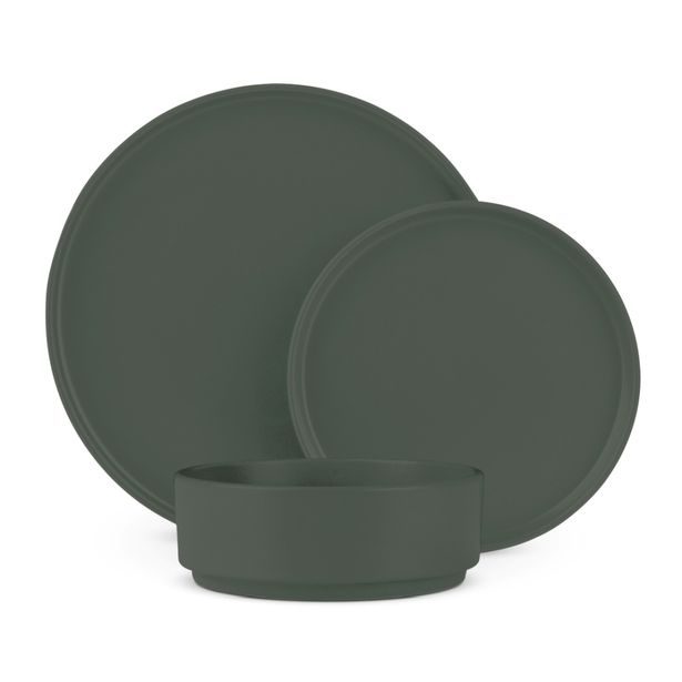 BERLINGERHAUS Jídelní sada talířů 18 ks Matte Green Collection LP-BH-261