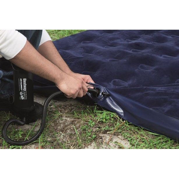 Semišová nafukovací matrace - kingsize 203x183x22cm