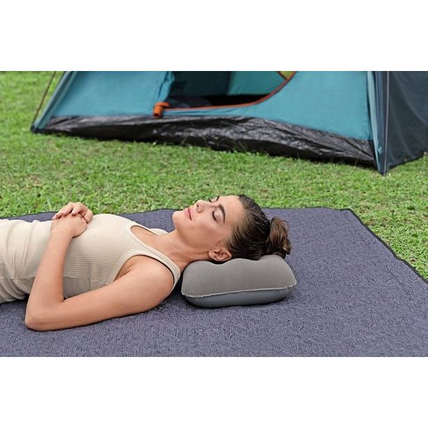 Semišový nafukovací polštář - mix 2 barvy, 42x26x10cm