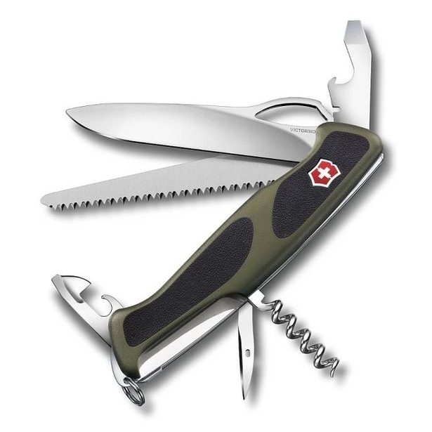 nůž 12-funkcí RANGERGRIP 79, zelený/černý, 130mm, VICTORINOX