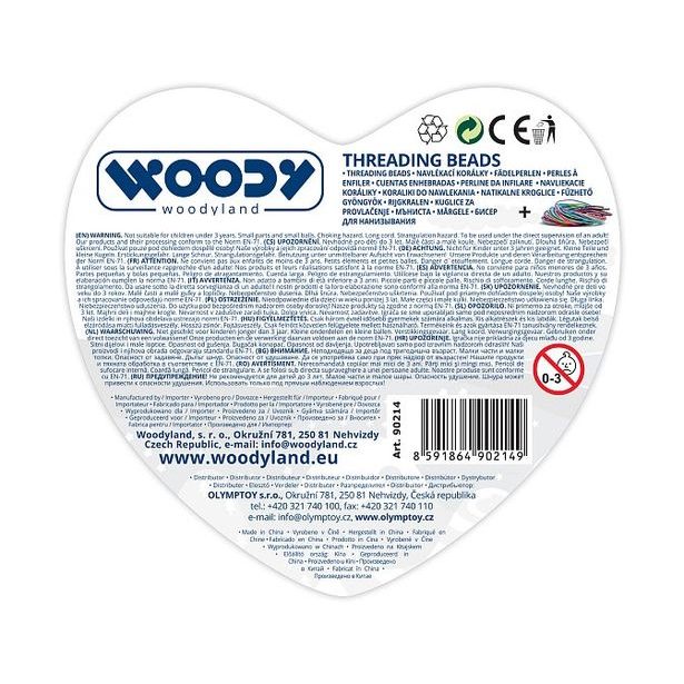 Navlékací korálky - Malé srdíčko růžové