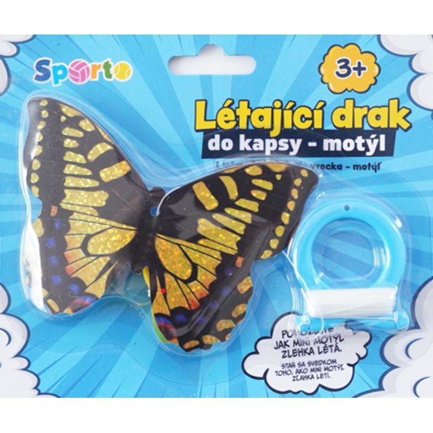 SPORTO Létající drak do kapsy - motýl