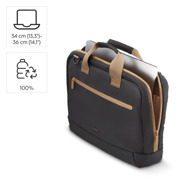 Hama Ultra Lightweight, brašna na notebook, pro 34-36 cm (13,3"-14,1"), recyklovaný polyester, černá