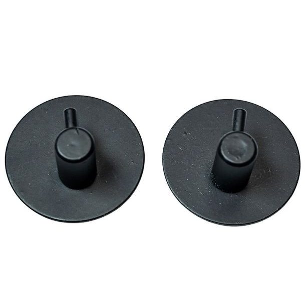 háček- 2ks-KULATÝ-ČERNÝ kov, samolep.