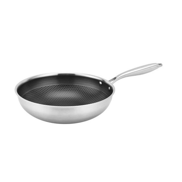 KITCHISIMO PÁNEV WOK KITCHISIMO 24CM INDUKČN.DNO NEREZ/HLINÍK