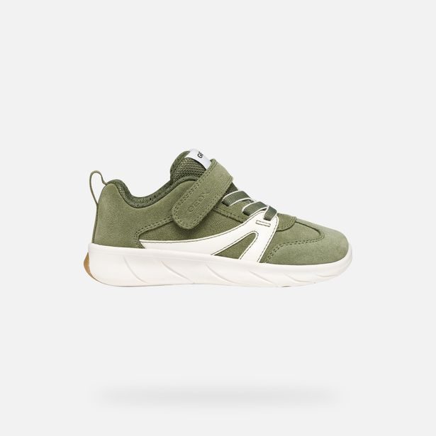 Zelené chlapecké barefoot tenisky Geox Foot-run