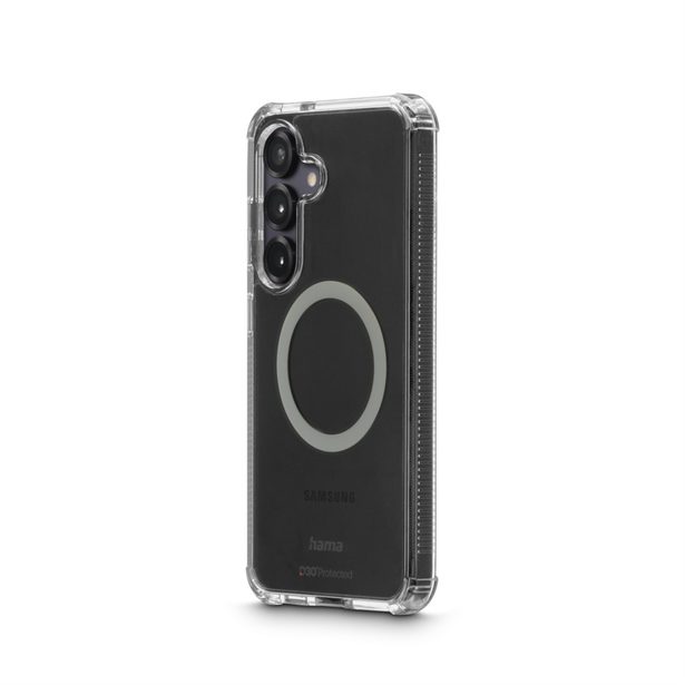 Hama Extreme Protect, kryt pro Samsung Galaxy S25, magnetický, D3O®, nežloutne, průhledný