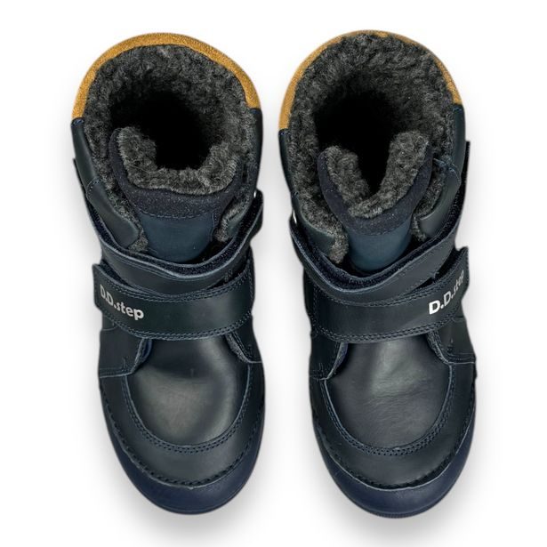 DDstep dětské zimní barefoot boty - Tmavě modré