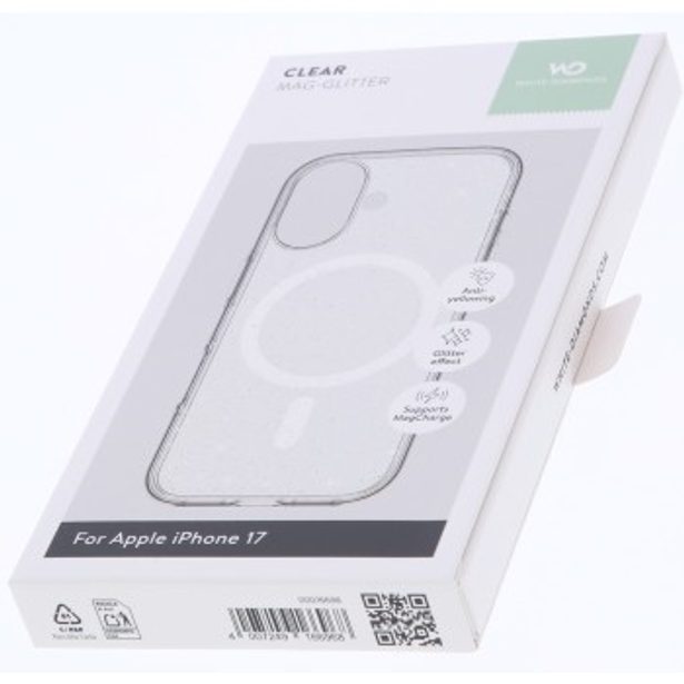 White Diamonds Mag Glitter, kryt pro Apple iPhone 17, magnetický, průhledný s třpytkami