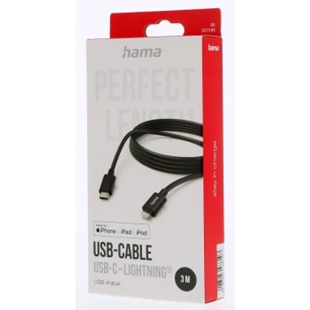Hama MFI USB-C Lightning kabel pro Apple, 3 m