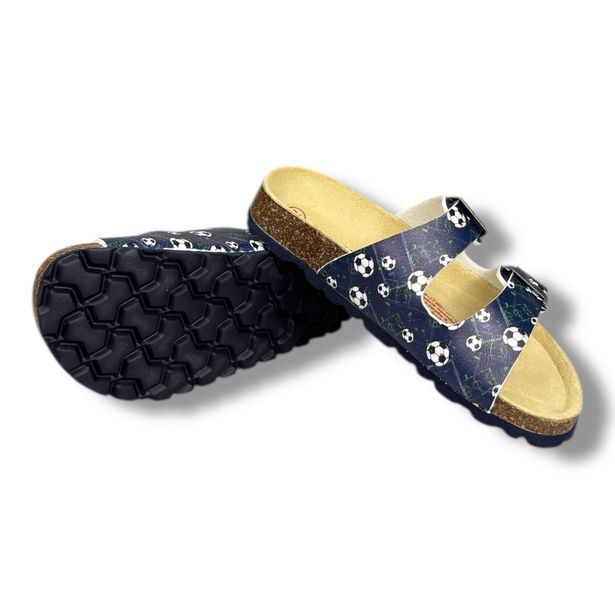 Superfit 1-800111-8110 – chlapecké modré pantofle s motivem fotbalu