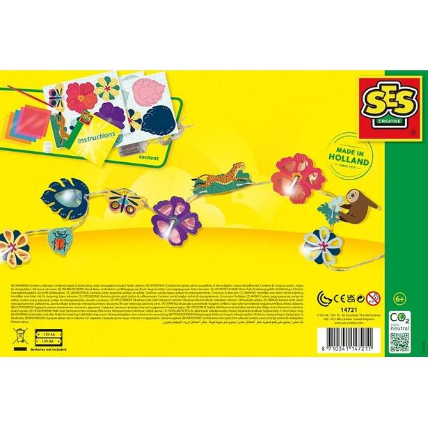 Výroba dekorace - svítící girlanda džungle