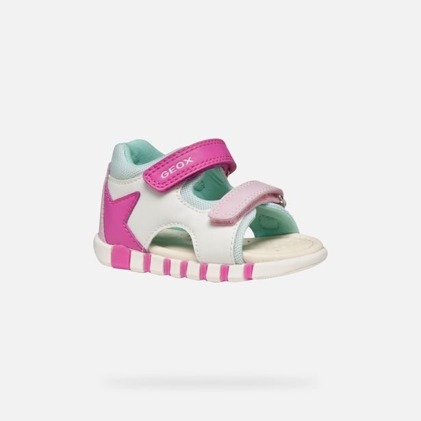 Bílé dívčí barefoot sandály Geox Sandal Iupidoo