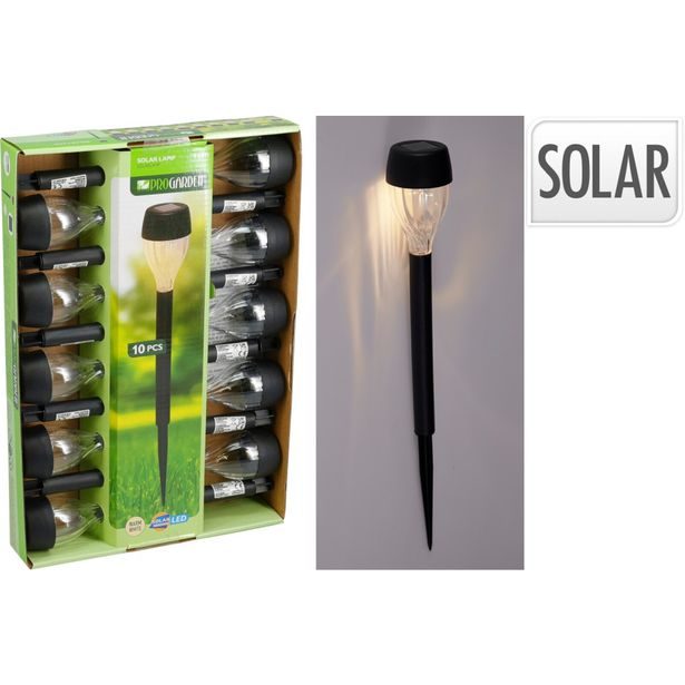PROGARDEN Lampa solární zahradní 10 ks 4,5 x 31,8 cm KO-DX2100320
