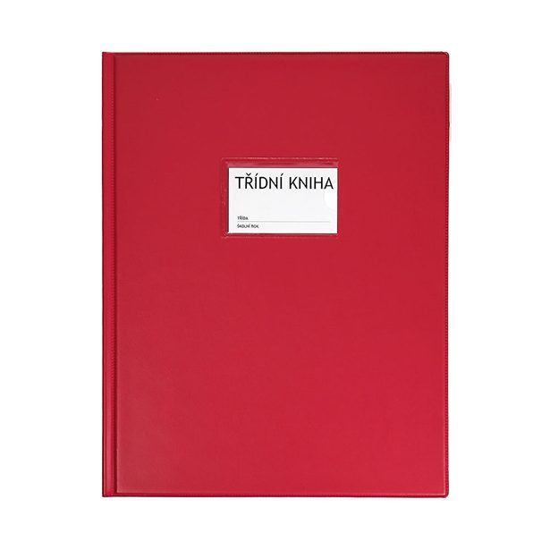 Desky na třídní knihu A4 okénko - červená 1-132C