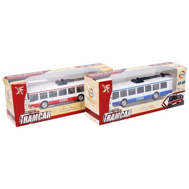 WIKY Trolejbus kovový s efekty 16 cm