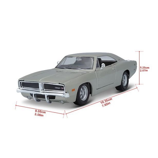 Maisto Maisto - 1969 Dodge Charger R/T, stříbrná, 1:25