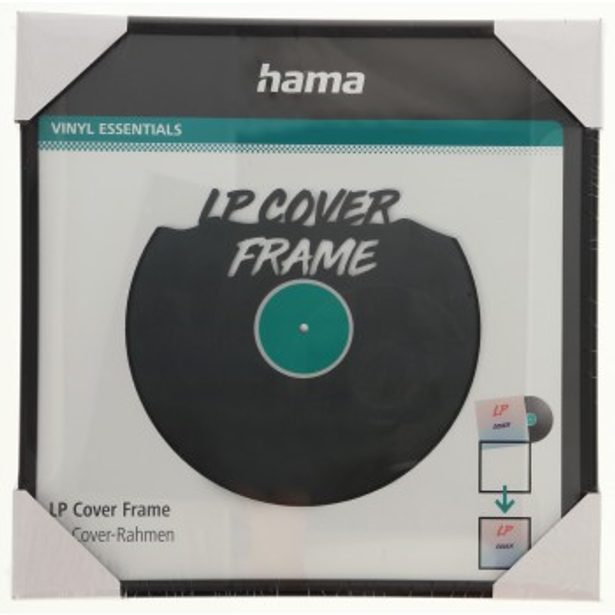 Hama rám na obal gramofonové desky (LP/vinyl), 31,5x31,5 cm, hliníkový, matný černý