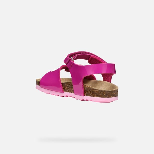 Růžové dívčí sandály Geox Chalki