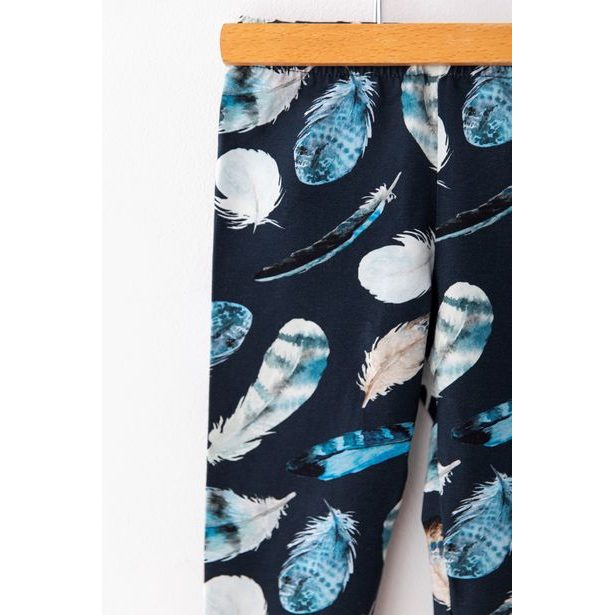 Legíny Lily Grey tm.modré pírka