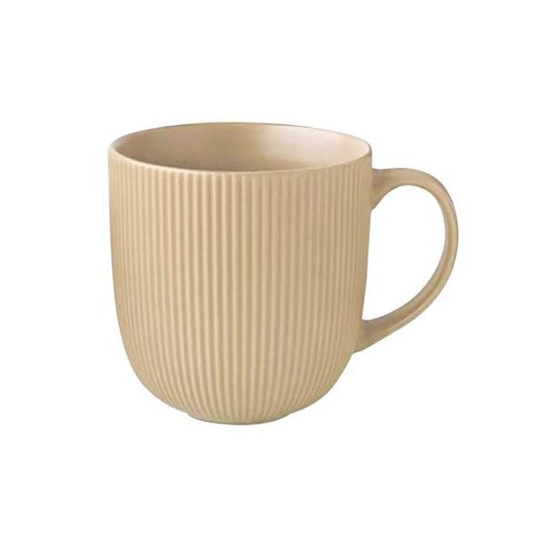 KITCHISIMO HRNEK 500ML ŽEBROVANÝ KERAMIKA BÉŽOVÁ