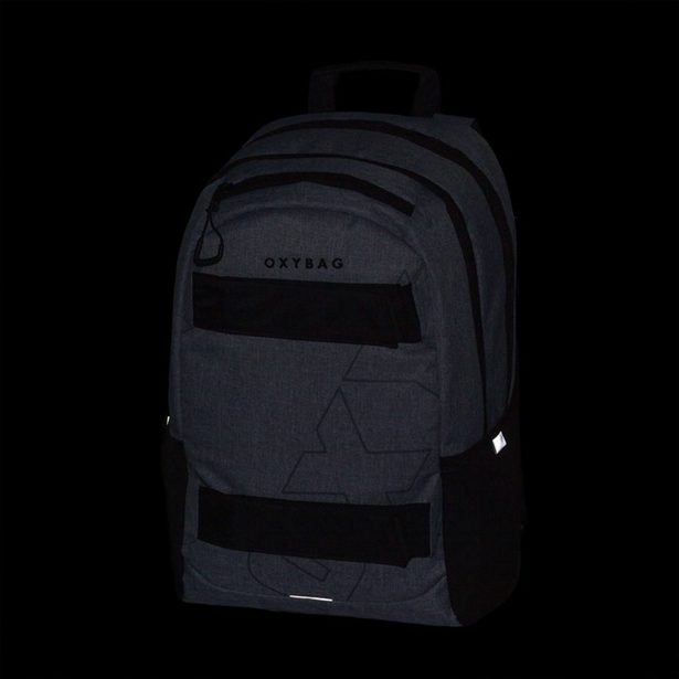Studentský batoh + etue OXY Sport Grey Melange