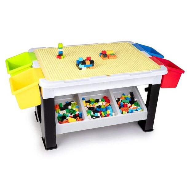 EDDY TOYS Dětský stůl na stavění včetně kostek sada 300 ks ED-226675