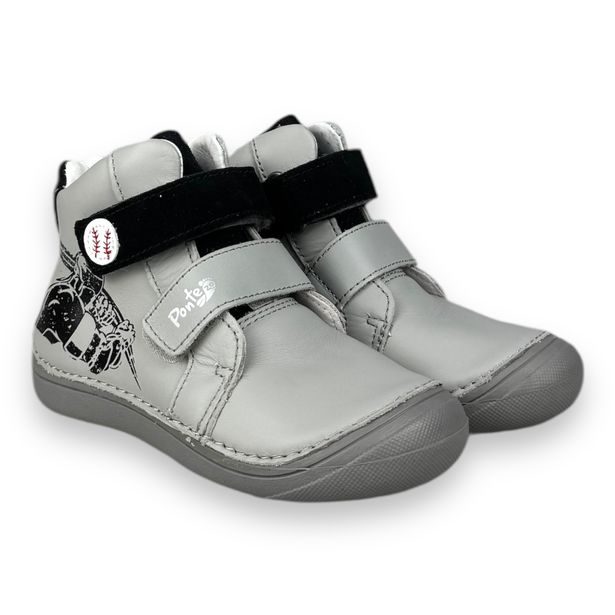 Dětské kožené boty, Ponte20 - Šedé