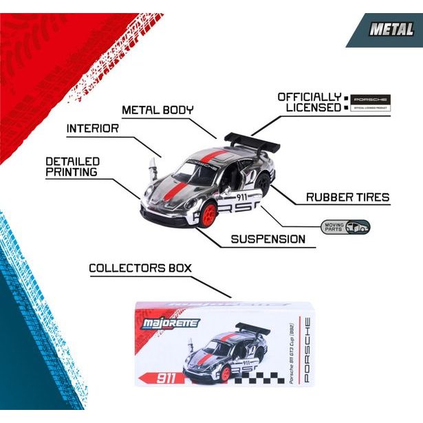 Autíčko Porsche Motorsport Deluxe, 6 druhů