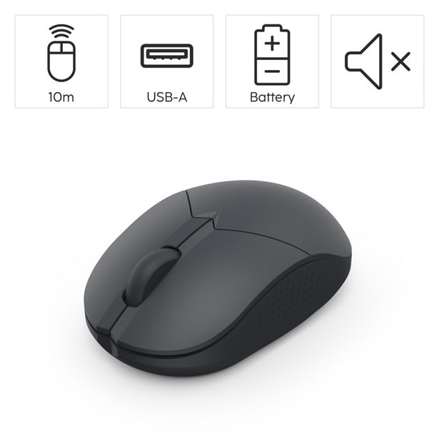 Hama mini bezdrátová optická myš WM-150, tichá, černá