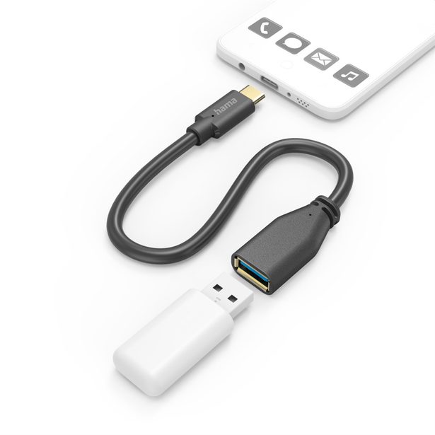 Hama OTG redukce USB-C na USB-A, 5 Gb/s, 15 cm