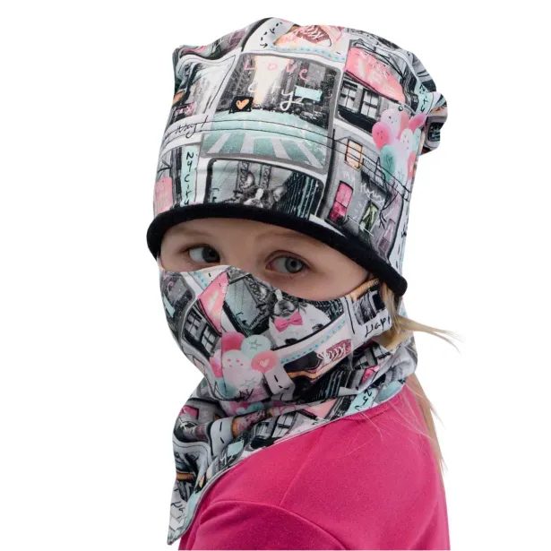 ESITO Zimní čepice spadená Happy way - bílá