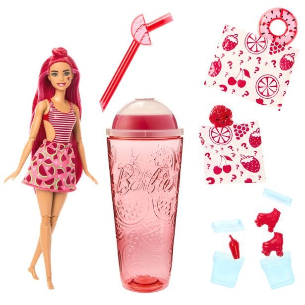 BRB POP REVEAL BARBIE ŠŤAVNATÉ OVOCE - MELOUNOVÁ TŘÍŠŤ