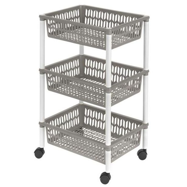 heidrun REGÁL KOŠOVÝ NA KOLEČKÁCH,3 PATRA,40X30X66CM,PLAST_hamashop