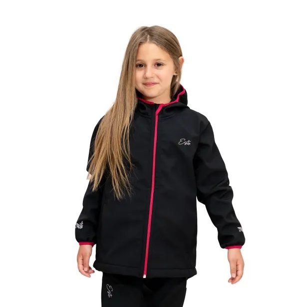 ESITO Dětská softshellová bunda DUO Raspberry pink - černá