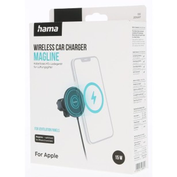 Hama držák do auta s bezdrátovou nabíječkou MagCharge Car FC15, MagSafe kompatibilní