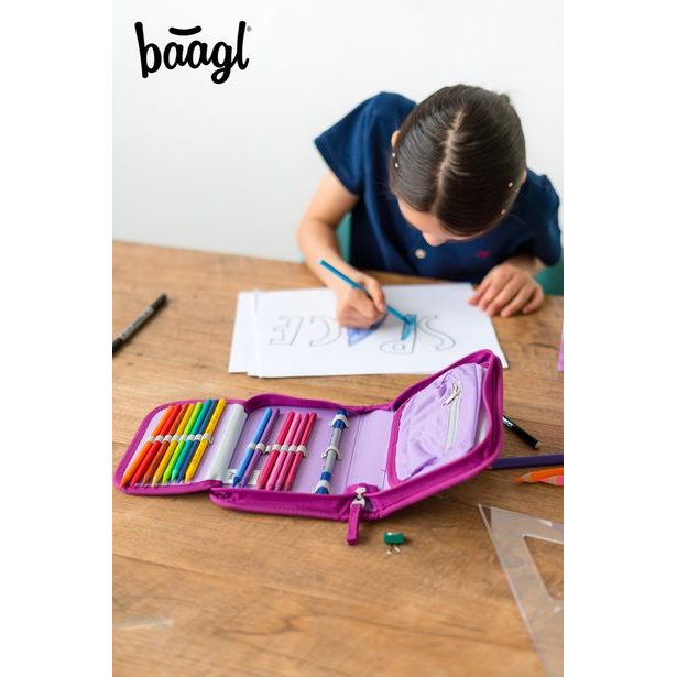 BAAGL Školní penál jednopatrový Jednorožec Království