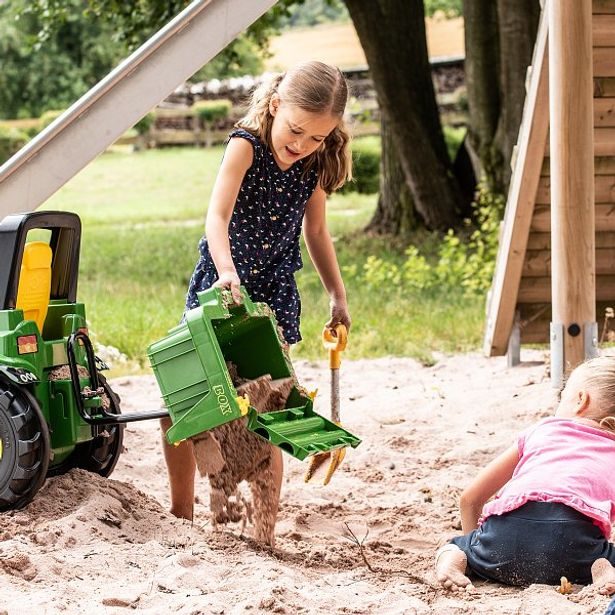 ROLLYTOYS Úložný box za traktor zelený