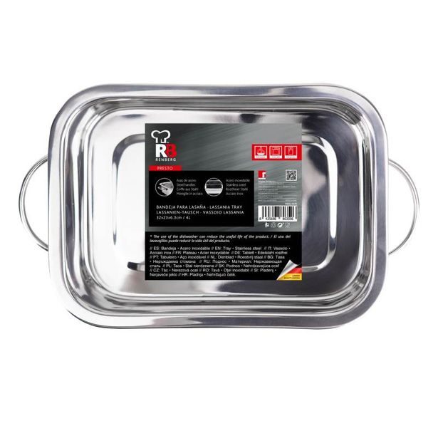 RENBERG Pekáč PRESTO 32x23x6,3 cm nerez BGEU-5576