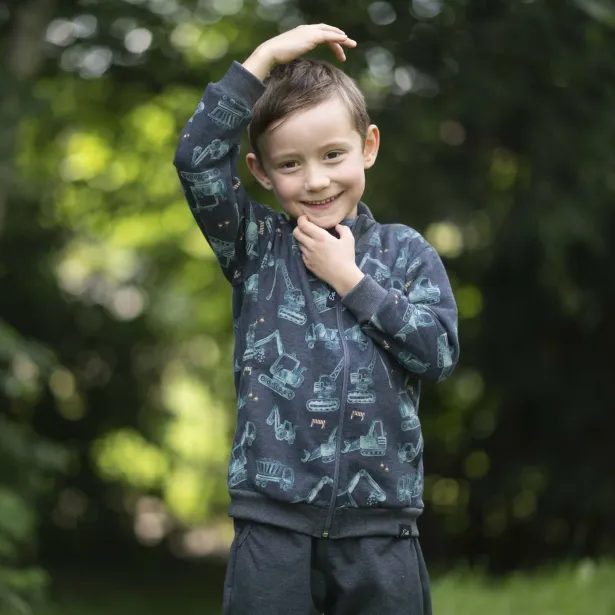 ESITO Mikina na zip Grafit Trucks - šedá