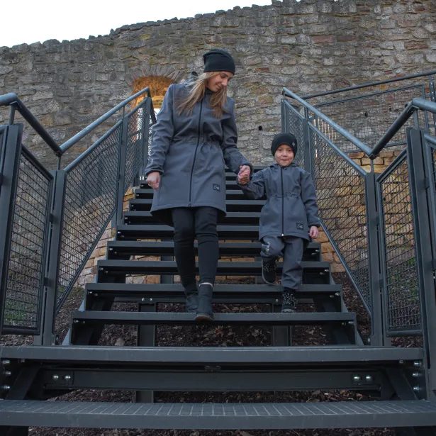 ESITO Dětská parka Elega Grey - šedá / 86