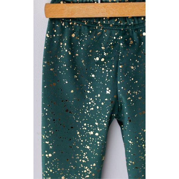 Premium sametové Lily Grey legíny GREEN