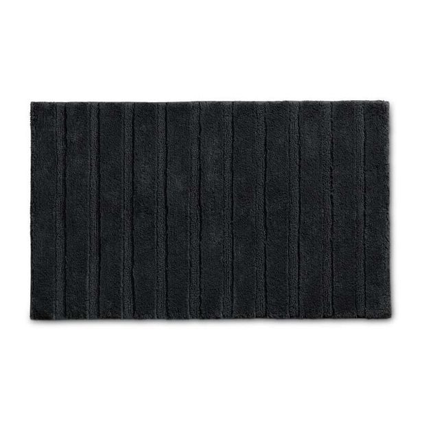 KELA Koupelnová předložka Megan 100% bavlna černá 100x60x1,6cm KL-24714