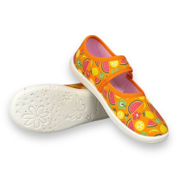 Dívčí přezůvky, baleríny Richter - ovoce