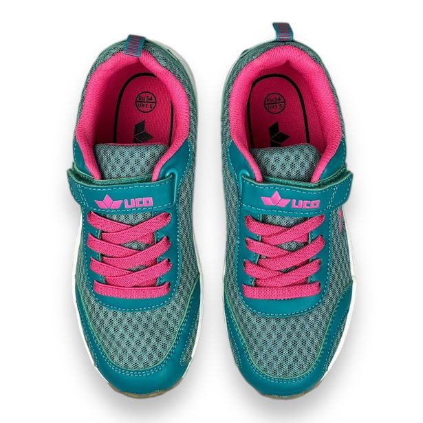 Dětská sálová obuv LICO - Türkis/pink