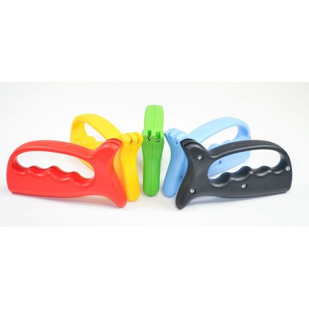 ostřič nožů, nůžek, kos a srpů, plast/kov
