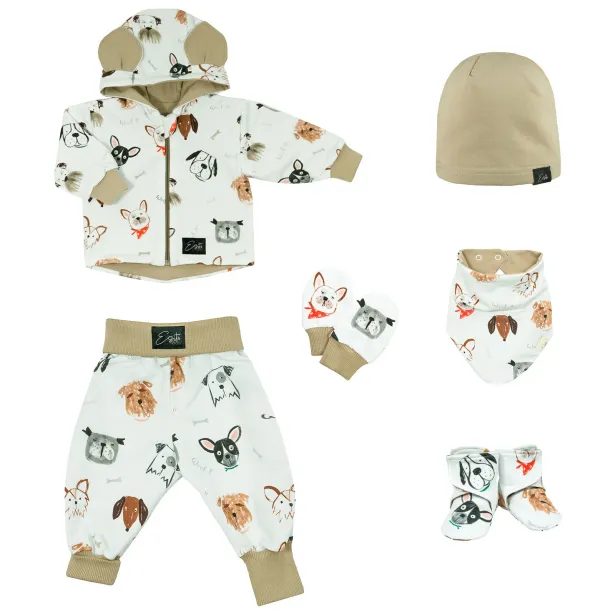 ESITO Dětské rukavice Pejsci - bílá